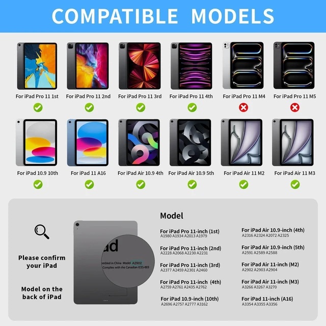 Alt view image 10 of 10 - Mollenmell IPad Keyboard Case with 7 Modes, RGB Backlit, Compatible with iPad Pro 11 2018-2022, iPad Air 11-inch 2024 (Lake Blue)