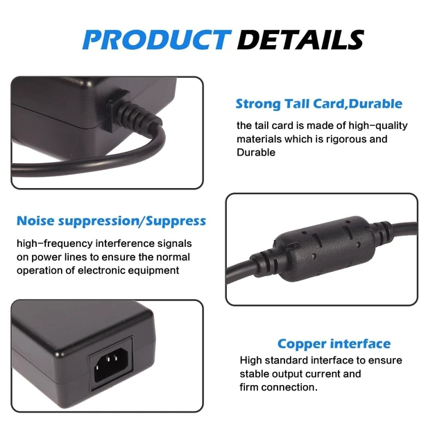 Alt view image 10 of 10 - 48V 2.5A Switching Power Supply Cord Cable Charger PSU (with 4 Prong Connector) AC/DC Adapter for Linksys Cisco FSP120-AFB 0432-01NW000 043201NW000 0432-00UN000 0432-01JN000