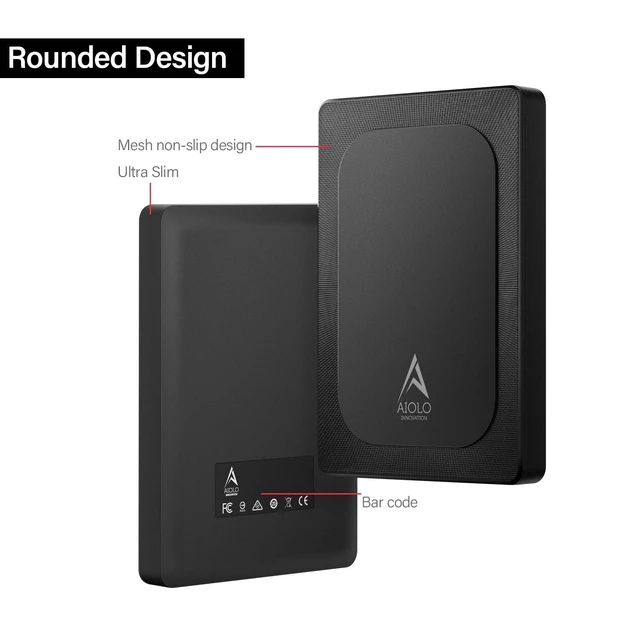 Alt view image 10 of 10 - Aiolo Innovation 1TB External Hard Drive Ultra Slim Portable HDD-USB 3.0 for PC, Mac, Laptop, PS4, Xbox one,Xbox 360