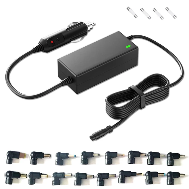 Alt view image 6 of 10 - VHBW Universal Car Charger 12V-24V DC Adapter 45W/65W/90W for HP Dell Lenovo Acer Asus Toshiba Sony Samsung LG Monitor TV JBL Bose Speaker Laptop Power Supply