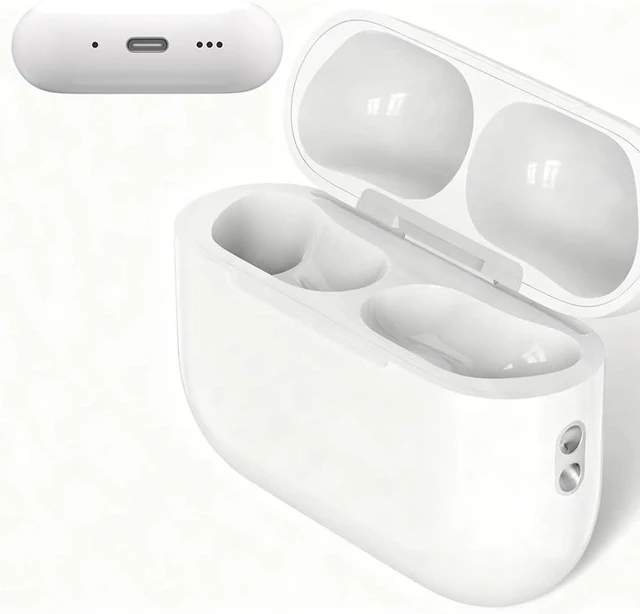 Alt view image 6 of 10 - Replacement Charging Case Compatible with AirPods Pro 3 Generation, Wireless & Wired Charging Case with Bluetooth Pairing Sync Button Earbuds Not IncludedUSB-C