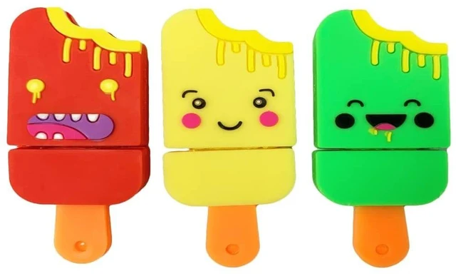 Alt view image 6 of 10 - BorlterClamp USB Flash Drive Pack of 3 Pcs (32GB x 3), Cute Popsicle-Shaped USB Drive Thumb Drive Memory Stick for External Data Storage