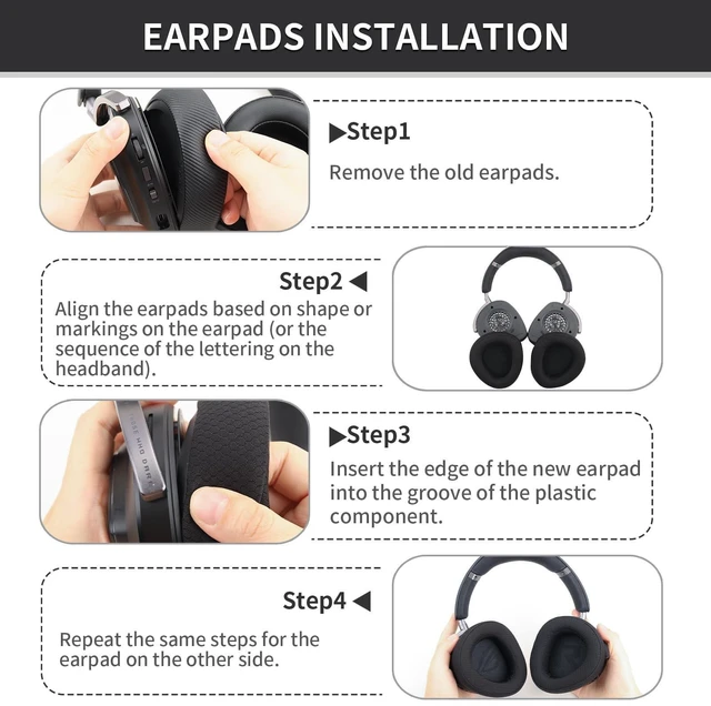 Alt view image 9 of 10 - Ear Cushion Pads Compatible with ASUS ROG Delta II Wireless Gaming Headset, Water-Proof Replacement Earpads with Memory Foam (Protein Leather-Black)