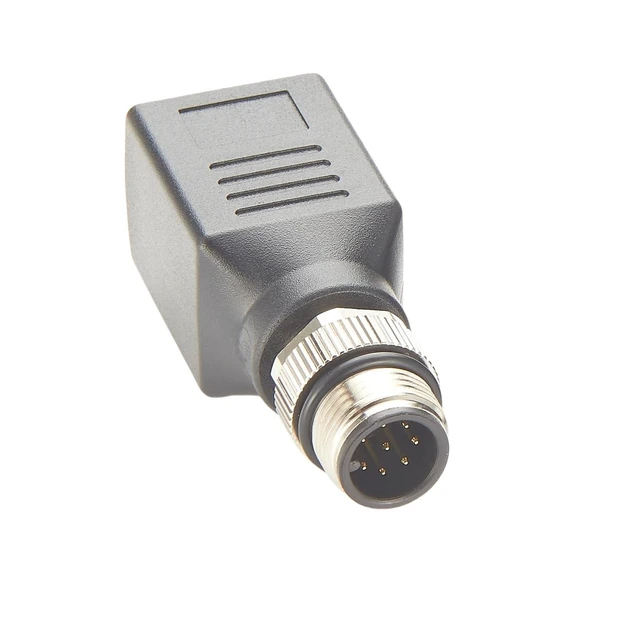 Alt view image 6 of 10 - Plinkwirekb M12 A Code 8Pin to RJ45 Cat6 Industrial Ethernet Shielded Adapter IP67 Bulkhead GigE Vision Connector for Industrial Camera (Black)