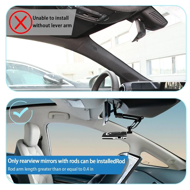 Alt view image 9 of 10 - xsaaczm Aluminum Rearview Mirror Radar Detector Mount for Escort Max/Max2/Max360