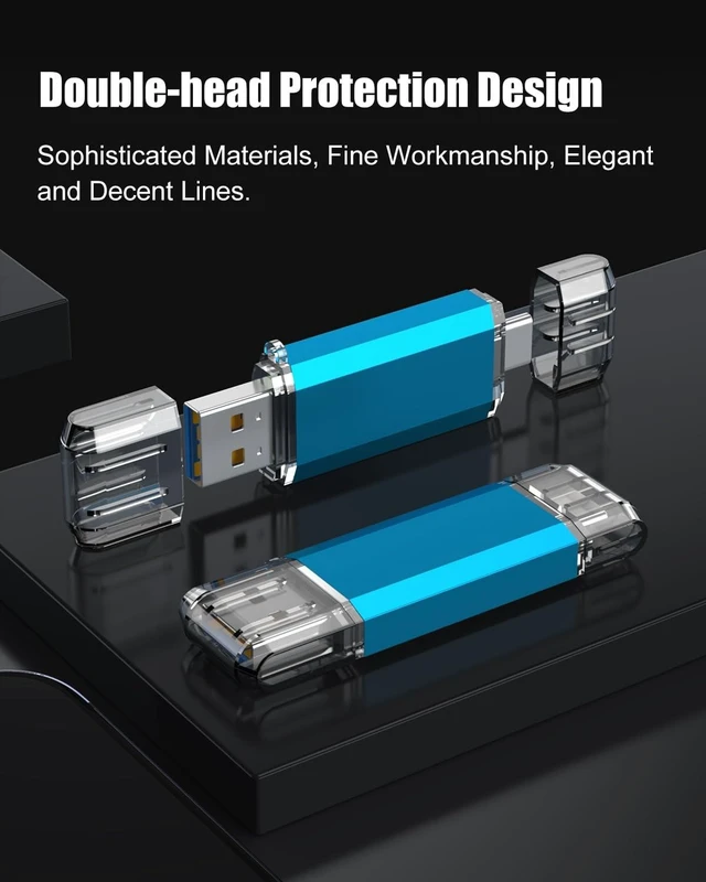 Alt view image 10 of 10 - KOOTION 32GB USB C Flash Drive 3-Pack 2 in 1 OTG USB 3.0/Type C Thumb Drive Dual Drive USB C Memory Stick for Smartphone Laptop Tablet PC, Blue