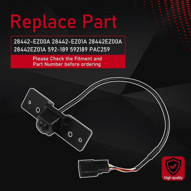 Alt view image 7 of 10 - Motarithl Park Assist Rear View Backup Reverse Camera Compatible with 2017-2024 Nissan Titan 5.6L 2016-2024 Titan XD 5.0L 5.6L Rear Back View Camera w/o AVM SVM Replaces 28442-EZ00A 28442-EZ01A