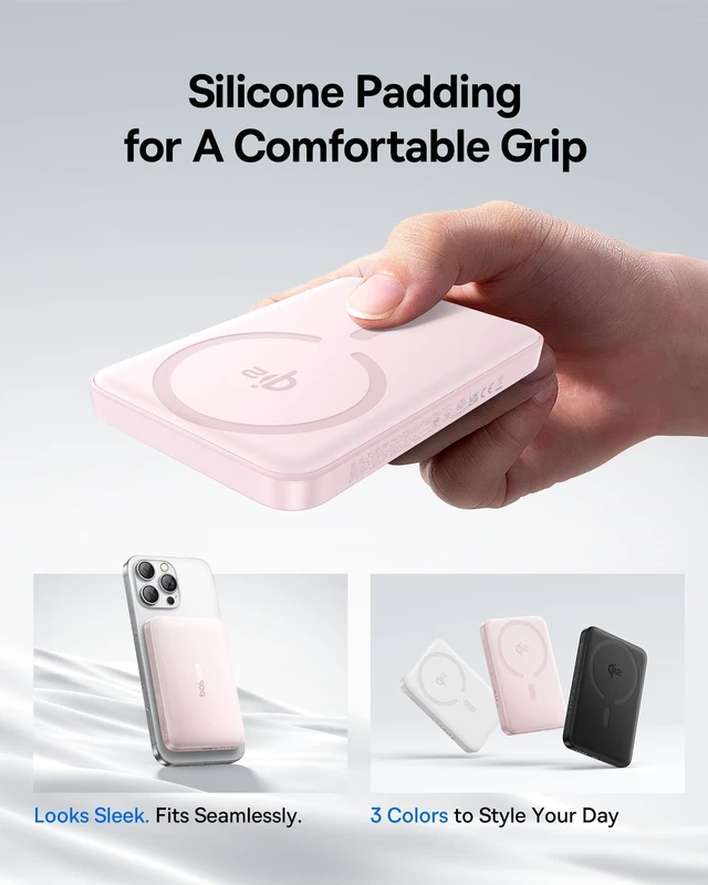 Alt view image 7 of 10 - Baseus for MagSafe Portable Charger, Qi2 Certified 15W Wireless Magnetic Power Bank 10000mAh with USB-C Cable 22.5W PD Charging, Battery Pack Compatible with iPhone 17/16/15/14/13 Pro/Pro Max Series