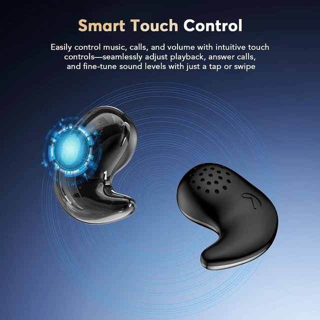 Alt view image 6 of 7 - Sleep Earbuds for Side Sleepers, Invisible Flat Tiny Hidden Sleep Earbuds | White Noise Sleep Headphones Without LED Lights, ComfortFit Wireless Earphones for Undisturbed Overnight Sleep
