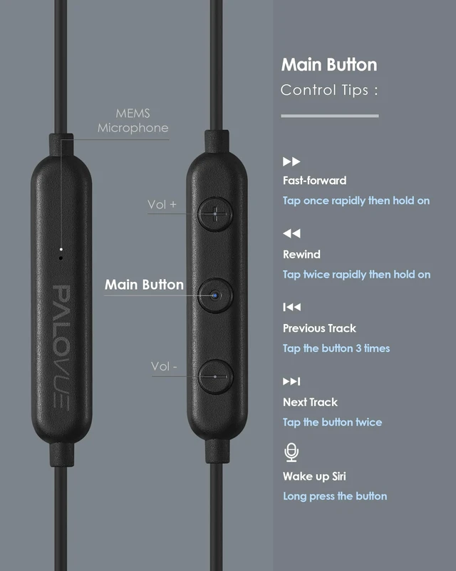 Alt view image 5 of 7 - PALOVUE Lightning Headphones in-Ear Magnetic Earbuds, MFi Certified | Microphone Controller, Compatible iPhone 14 13 12 11 Pro Max X XS XR 8 Plus 7Plus, Earflow, Metallic Black
