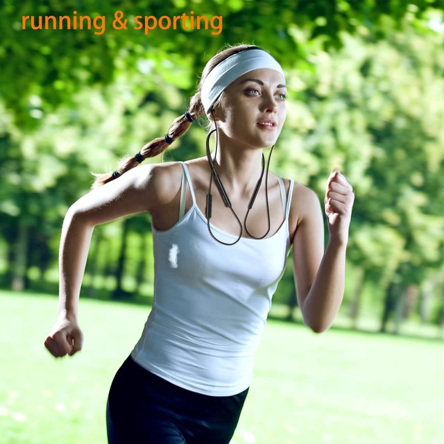 Alt view image 5 of 7 - MORMOQUE G5 Neckband Bluetooth Headphones,with Microphone Wireless Earphone,HiFi Deep Bass Earbuds,Magnetic Metal Headset,IPX5 Sweatproof 36Hrs Playtime for Sports Music Phone Call