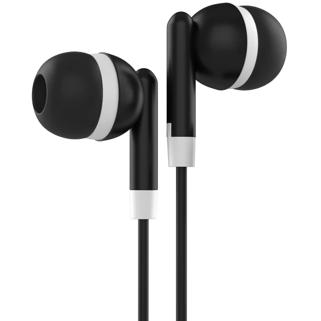 Alt view image 4 of 5 - Maeline Bulk Earbuds with Microphone, Noise Isolating in-Ear Headphones, Volume Control Wired 3.5 mm Student Earbuds for Classroom, Library for iPhone, Android, MP3 Player - 20 Pack - Black