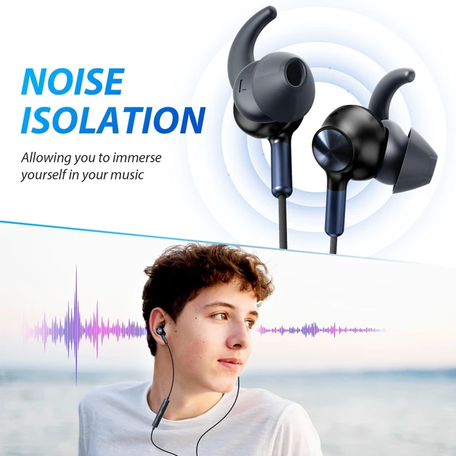 Alt view image 2 of 7 - USB C Headphones Wingtip Wired Earbuds Noise Isolation Magnetic in Ear Buds | Head Phone TypeC Earphone for iPhone 18 Pro Max 17 16e16 15 HiFi Stereo Headset for iPad A16 for Samsung S26 Ultra S25 A17