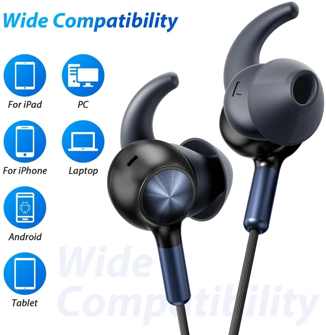 Alt view image 6 of 7 - USB C Headphones Wingtip Wired Earbuds Noise Isolation Magnetic in Ear Buds | Head Phone TypeC Earphone for iPhone 18 Pro Max 17 16e16 15 HiFi Stereo Headset for iPad A16 for Samsung S26 Ultra S25 A17