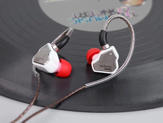 Alt view image 5 of 7 - Linsoul 7Hz Salnotes Zero HiFi 10mm Dynamic Driver in-Ear Earphone IEM with Metal Composite Diaphragm Stainless Steel Faceplate Detachable 2Pin OFC Cable (White, with Mic, 3.5mm)