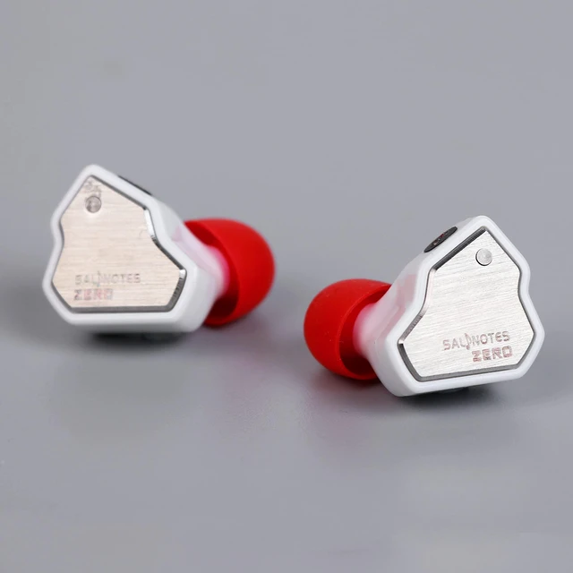 Alt view image 6 of 7 - Linsoul 7Hz Salnotes Zero HiFi 10mm Dynamic Driver in-Ear Earphone IEM with Metal Composite Diaphragm Stainless Steel Faceplate Detachable 2Pin OFC Cable (White, with Mic, 3.5mm)