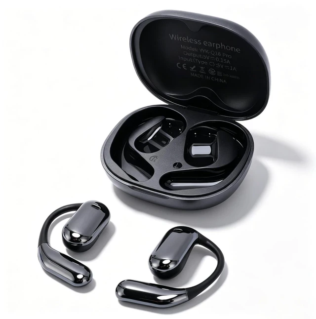 Main image of AI Language Translator Earbuds, Innovative Touchscreen Translating Earphone Open Non in Ear Multi Language Real Time Translation for Travel Business Learning (Grey)