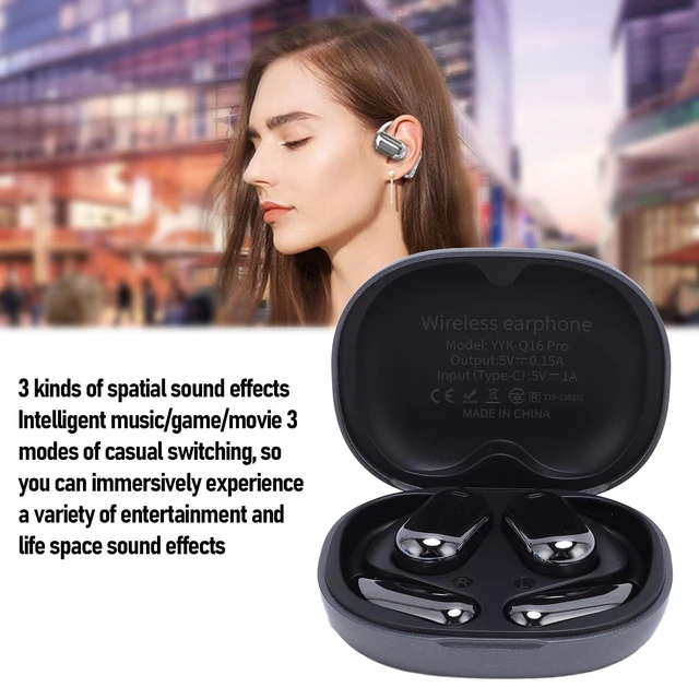 Alt view image 2 of 7 - AI Language Translator Earbuds, Innovative Touchscreen Translating Earphone Open Non in Ear Multi Language Real Time Translation for Travel Business Learning (Grey)