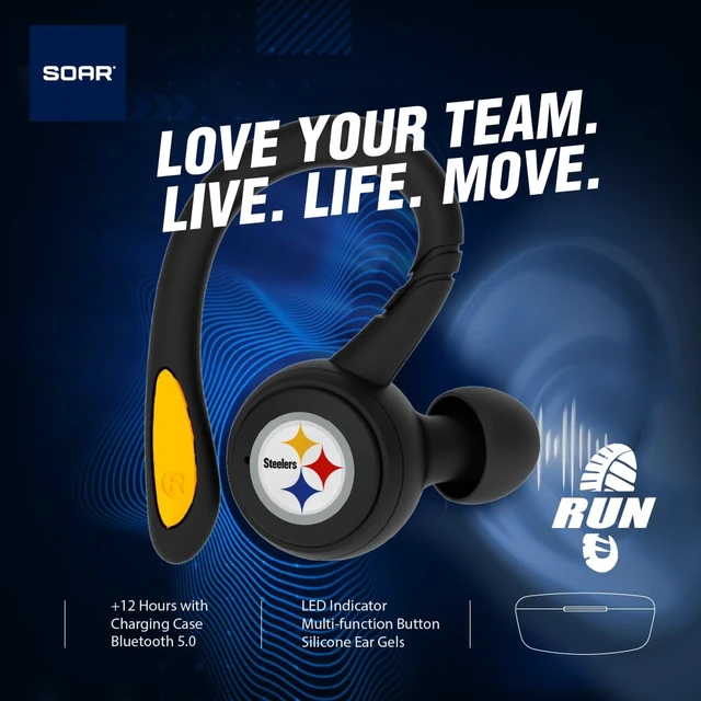 Alt view image 4 of 7 - SOAR NFL Sport True Wireless Earbuds V.5, Dallas Cowboys