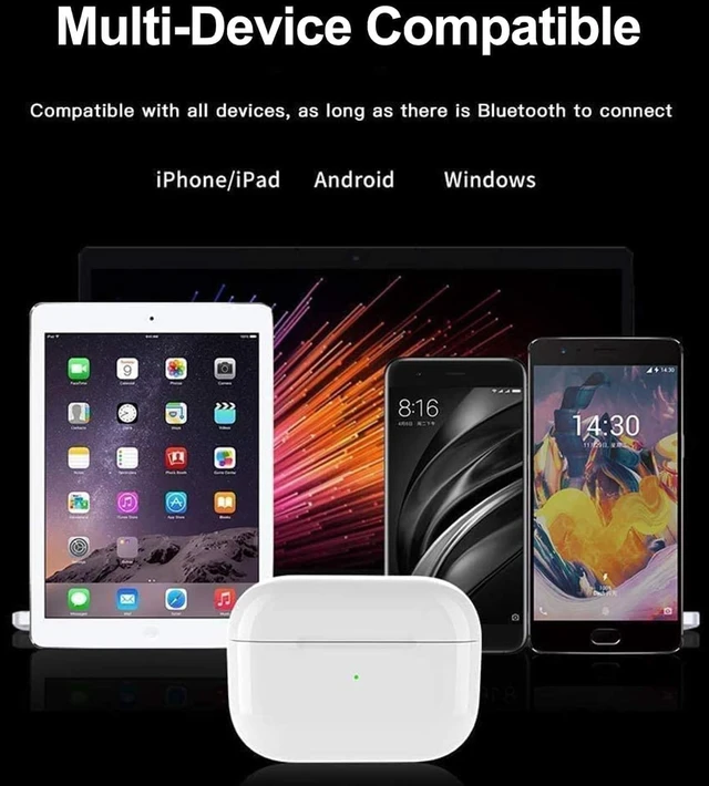Alt view image 4 of 7 - GUYXKJ Wireless Ear Buds Airpods Pro (2nd Generation), Bluetooth Headphones with Charging Case Included, Over 30 Hours of Battery Life, Effortless Setup for iOS/Android