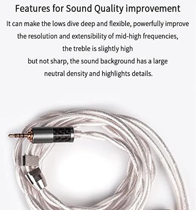 Alt view image 4 of 6 - keephifi TRI Grace-S 2Core 6N Single Crystal Cooper Silver-Plated Earphone Cables4N Pure Copper Silver-Plated Wired Headphone CablesCustomized for mid-to-high-end Earphones