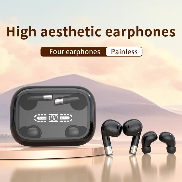 Alt view image 3 of 7 - Lunvaxo Mini Wireless Bluetooth Earphones,Sleep and Sports Earphones Set,Discreet in-Ear Earphones for Small Ear Canals, Noise Cancelling,Skin-Friendly, Ideal for Women and Work Use (Black)