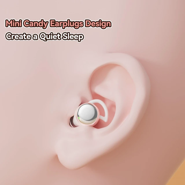 Alt view image 4 of 7 - ROEL-PLAY Sleep Earbuds for Side Sleepers Bluetooth 5.4 Wireless Earphones | Wireless Earbuds Soft Silicone, Lightweight for Side Sleeping, Touch Control, LED Power Display, Type-C Charging, White