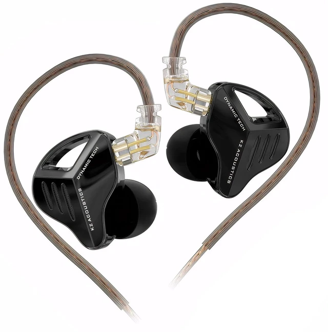 Main image of KZ ZVX Pro Dynamic in-Ear Headphones - HiFi Sound Quality Earbuds, High-Fidelity Monitoring Earphones for Music, 0.75mm 2Pin Replaceable Cable (Without Mic, Black)