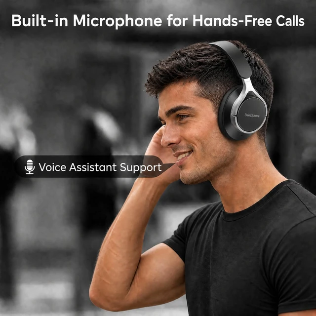 Alt view image 3 of 6 - ShineSphere Nova Zenith Wireless ANC Headphones for Travel and Commuting