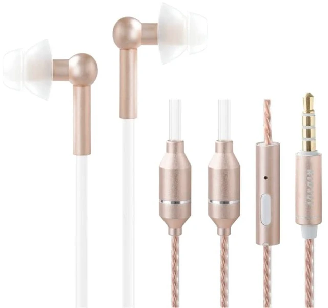 Main image of ibrain Air Tube Headphones Wired Airtube EMF Free Earbuds Air Tube Headset with 3.5mm Jack Low EMF Earbuds for Safe Listening - Gold