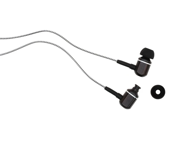 Alt view image 4 of 4 - Symphonized MTRX 2.0 Premium Wired Earbuds - Wood in-Ear Headphones with Microphone & Volume Control, Noise Isolation - Corded Ear Buds for Android - Earphones for Computer & Laptop (Silver)