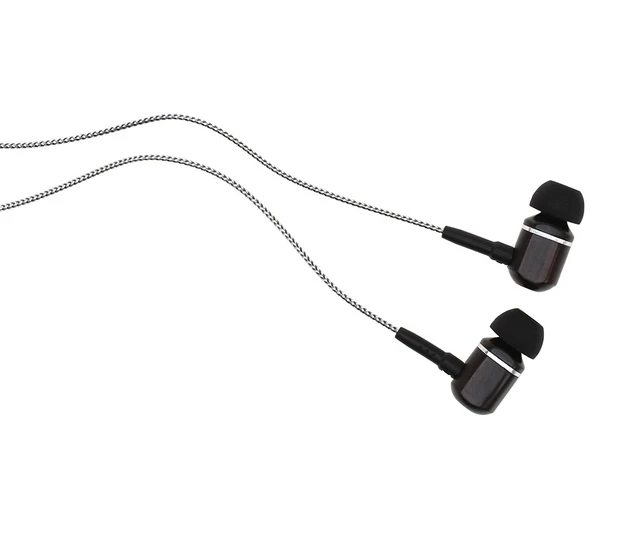 Alt view image 3 of 4 - Symphonized MTRX 2.0 Premium Wired Earbuds - Wood in-Ear Headphones with Microphone & Volume Control, Noise Isolation - Corded Ear Buds for Android - Earphones for Computer & Laptop (Silver)