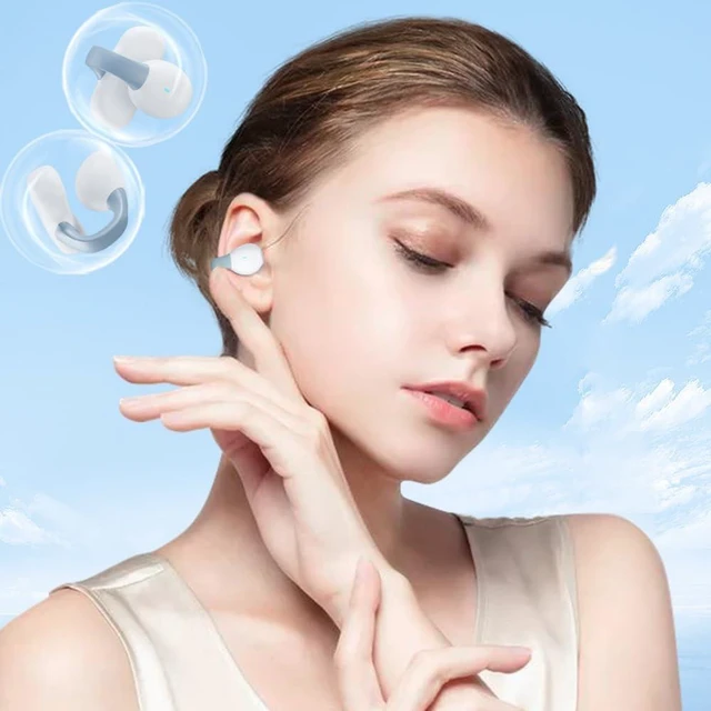 Alt view image 4 of 7 - IHAO Clip Ear Sport Earbud Headphones Bluetooth 5.3 Open Earpiece, Clip On Ear Never Fall Out 8 Hours Playtime with Charging Case, HiFi Sound Noise Reduction Painless Firm Wear IPX4 Waterproof-White