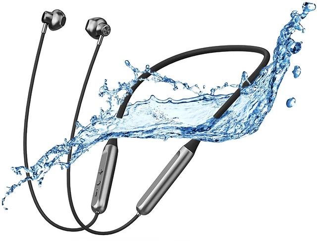 Main image of MOCANIO Magnetic Neckband Headphones Semi-in-Ear IPX5 Waterproof Around The Neck Headphones 8H Playtime Bluetooth V5.3 Wireless Earbuds 27g Ultra-Lightweight Comfort for Sport Business Trips (Black)