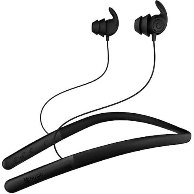 Main image of Hmusic Bluetooth Sleep Earbuds for Side Sleepers, Soft Silicone | 30dB Noise Isolation, Built-in White Noise & Mic, 12-Hour Battery, Secure Fit Headphones for Snoring, Traveling (Black)