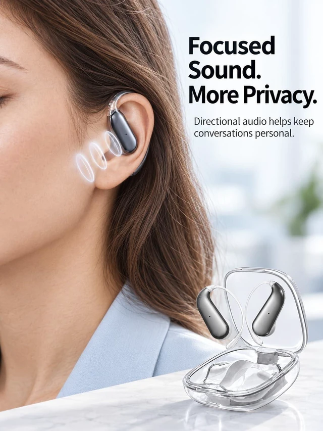 Alt view image 6 of 7 - AI Translation Earbuds Real Time 165 Languages Translator Headphones | Bluetooth 6.0 Open-Ear Flexible Earhooks, Hi-Fi Sound, Audifonos Traductores Inglés Español with App for Travel Workout Daily