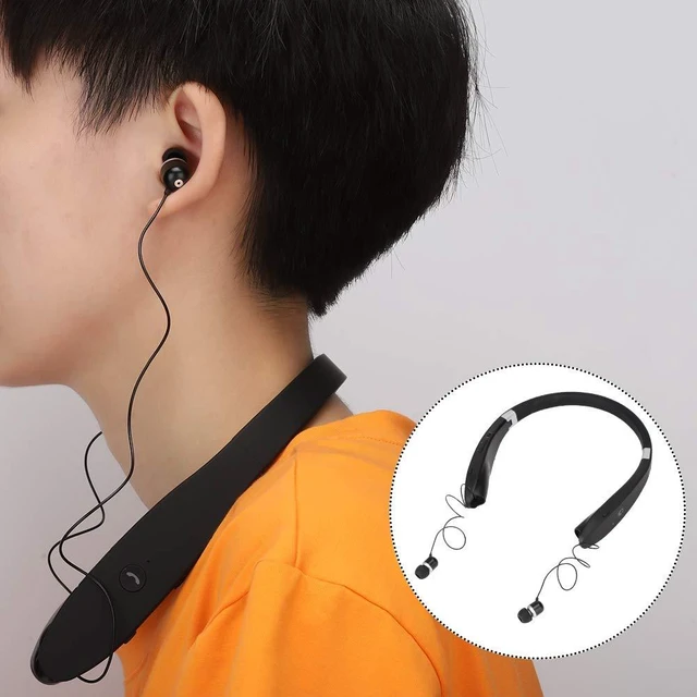 Alt view image 3 of 7 - SX-991 Bluetooth Wireless Stereo Neckband Earbuds, Foldable Neck Hanging Type Telescopic Headset, CVC Broadband Noise Reduction, Smart Matching Connection for Tablet, Laptop, Desktop and Cell Phone