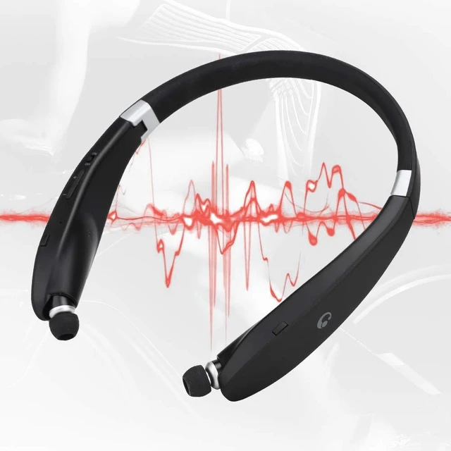 Alt view image 4 of 7 - SX-991 Bluetooth Wireless Stereo Neckband Earbuds, Foldable Neck Hanging Type Telescopic Headset, CVC Broadband Noise Reduction, Smart Matching Connection for Tablet, Laptop, Desktop and Cell Phone