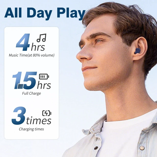 Alt view image 4 of 7 - ASKUBSKU Wireless Earbuds for Samsung S26 S25 S24 Ultra S23 S22, Blue | 5.2 Bluetooth Ear Buds with Mic Touch HiFi Stereo Wireless Headphones for iPhone 17 Air 16 15 18 Pro Max Duo 14/Pixel 10 11