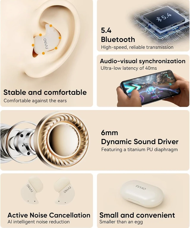 Alt view image 5 of 7 - BUGANI Sleep Earbuds for Side Sleepers, Sleep Bluetooth Headphones | Ear Buds Sleeping Wireless Bluetooth 5.4, 42H Playtime, Mini Invisible Buds for Sleeping, Hidden Earbuds for Small Ears
