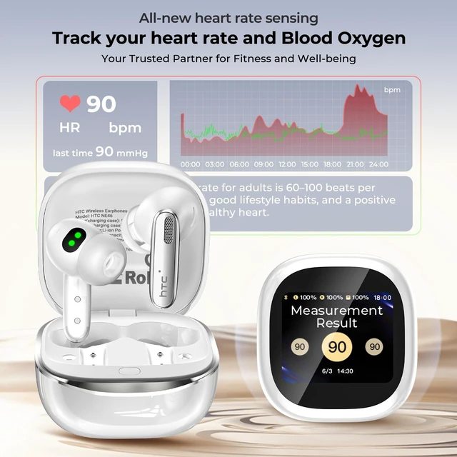 Alt view image 3 of 7 - Yworlln Translation Earbuds Real Time, Wireless Earbuds Audifonos Traductores Inglés Español Support 134 Languages, with Monitor Blood Oxygen/Heart Rate, Translation Headphones for Travel Learning