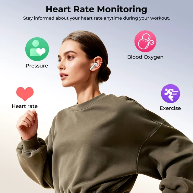 Alt view image 5 of 7 - Yworlln Translation Earbuds Real Time, Wireless Earbuds Audifonos Traductores Inglés Español Support 134 Languages, with Monitor Blood Oxygen/Heart Rate, Translation Headphones for Travel Learning