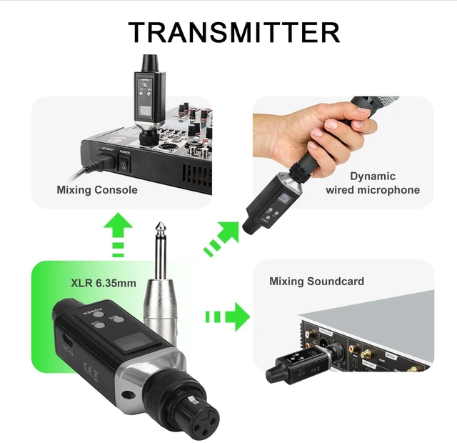 Alt view image 6 of 7 - LMBGM AR9 UHF Mono Wireless in-Ear Monitor System Transmitter and Beltpack Receiver for Studio, Band Rehearsal and Live Performance (AR9-1-BK)
