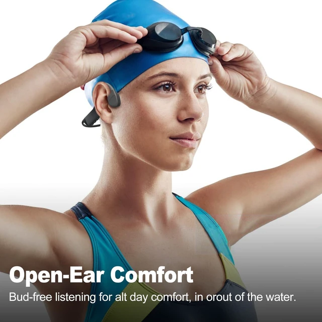 Alt view image 2 of 7 - Bone Conduction Headphones Swimming,IP68 Waterproof,Bluetooth 5.4, Built-in 32GB TF Swimming Headphones Underwater Music Player, Open Ear Bluetooth Earbuds