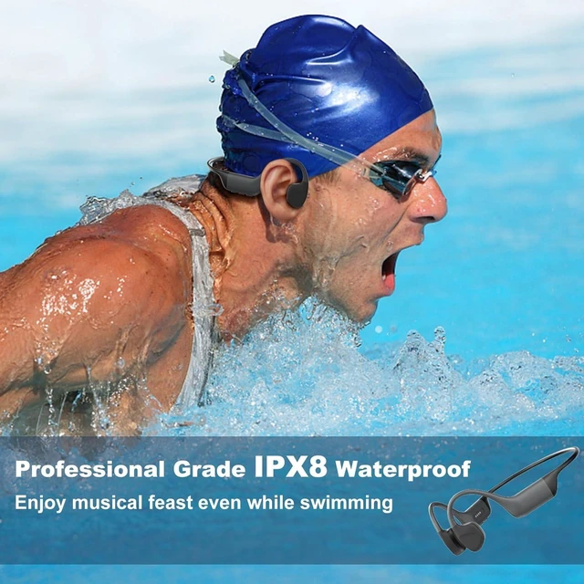 Alt view image 3 of 7 - Bone Conduction Headphones Swimming,IP68 Waterproof,Bluetooth 5.4, Built-in 32GB TF Swimming Headphones Underwater Music Player, Open Ear Bluetooth Earbuds
