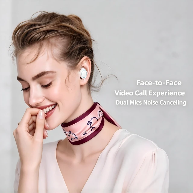 Alt view image 5 of 7 - ROEL-PLAY Wireless White Earbuds in-Ear Design with Digital Display Screen | Ultra Long Battery Life, Large Capacity, In-ear Design with Digital Display Screen, Rechargeable Bluetooth 5.3