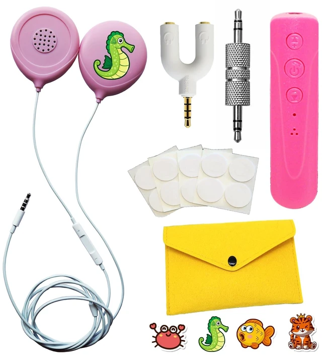 Main image of Prnaiev Wireless Bluetooth Pregnancy Headphones for Belly Gifts for Pregnant Women | Jellyfish Baby Bump Headphones | Smart Phone Compatible (Pink)