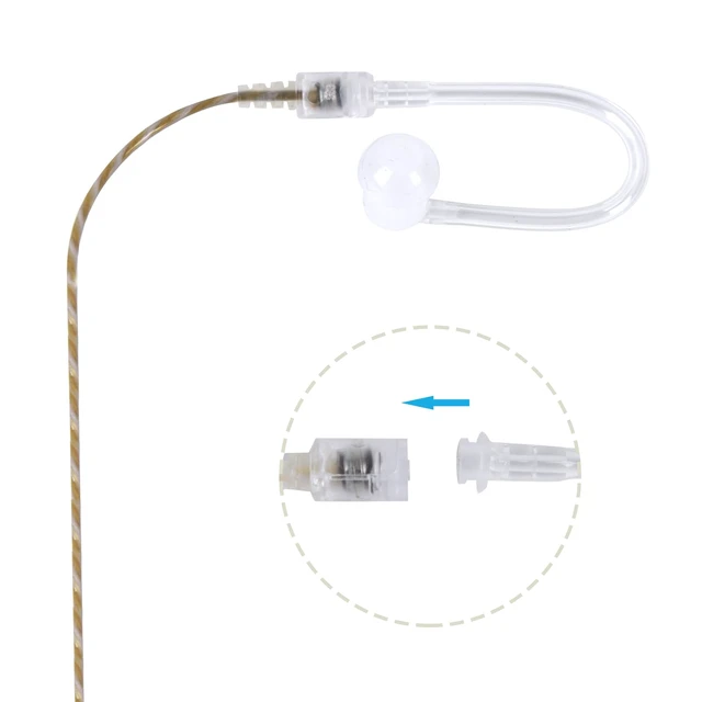 Alt view image 5 of 7 - Pdflie 3.5mm Police Listen Only Earpiece, Covert High Definition, Single Ear