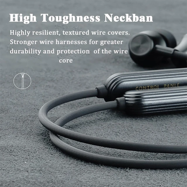 Alt view image 3 of 6 - MOCANIO Neckband Bluetooth Headphones 9D Surround Sound HiFi Stereo Neck Hanging Noise Reduction in-Ear Wireless Earbuds 8 H Music Time IPX6 Waterproof Ultra-Lightweight Comfort for Sports/Office