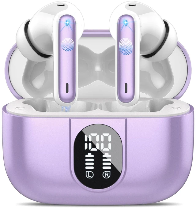 Main image of Csasan Ai Translation Earbuds Real Time,3-in-1 Buletooth 5.3 Translator Earbuds, Purple